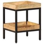 vidaXL Bijzettafel 35x35x45 cm Massief Hout Ruw Mango, Huis en Inrichting, Tafels | Bijzettafels, Verzenden, Nieuw