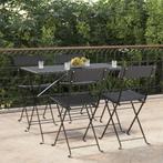 vidaXL Bistrostoelen 4 st inklapbaar poly rattan en staal, Tuin en Terras, Tuinstoelen, Verzenden, Nieuw, Rotan