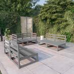 vidaXL 6-delige Loungeset massief grenenhout grijs, Tuin en Terras, Tuinsets en Loungesets, Verzenden, Nieuw, Loungeset