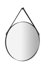 Sapho Orbiter ronde spiegel met band 50 mat zwart, Huis en Inrichting, Woonaccessoires | Spiegels, Nieuw, Ophalen of Verzenden