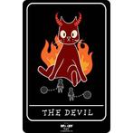 Small Tin Sign - Spooky Cat Tarot The Devil, Ophalen of Verzenden, Nieuw