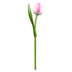 Houten tulp op steel 34 cm White pink, Ophalen of Verzenden, Nieuw