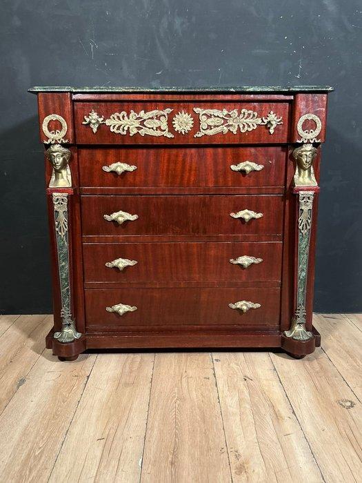 Commode - Hout, Brons, Marmer - Zoals de imperiale stijl., Antiek en Kunst, Antiek | Overige Antiek