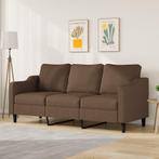 vidaXL Driezitsbank 180 cm stof bruin, Verzenden, 150 tot 200 cm, Stof, Driepersoons
