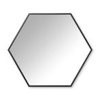 Spiegel hexagon - zwart - 73x63 cm, Huis en Inrichting, Woonaccessoires | Spiegels, Verzenden, Nieuw