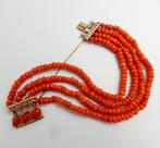 Armband - 14 karaat Geel goud Bloedkoraal, Sieraden, Tassen en Uiterlijk, Armbanden, Nieuw