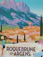 Monsieur Z - Original Travel Poster - Provencal village -