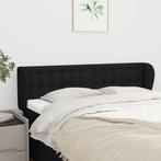vidaXL Hoofdbord met randen 147x23x78/88 cm stof zwart, Huis en Inrichting, Verzenden, Nieuw, Zwart, Stof