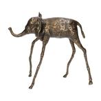 sculptuur, Surrealatische olifant - 28 cm - Brons, Antiek en Kunst