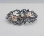 Broche - 19.2 kt. Roségoud, Zilver Diamant (Natuurlijk) -, Sieraden, Tassen en Uiterlijk, Antieke sieraden