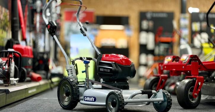Actie - GRIN BM46A-82V Aangedreven Accumaaier Grasmaaier, Tuin en Terras, Grasmaaiers, 40 t/m 49 cm, Elektrische starter, Mulchfunctie