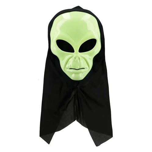 Gezichtsmasker Alien met kap, Hobby en Vrije tijd, Feestartikelen, Nieuw, Verzenden