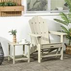 TRUUSK Adirondack Tuinstoel Met Bijzettafel En Voetenbankje,, Verzenden, Nieuw