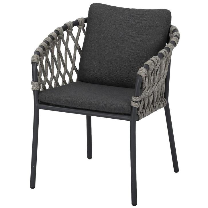Amalfi dining tuinstoel antraciet aluminium rope, Tuin en Terras, Tuinstoelen, Nieuw, Ophalen of Verzenden