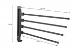 Modern handdoekenrek voor badkamer - wandmontage - zwart..., Ophalen of Verzenden, Nieuw