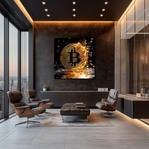 PLM-Art - Bitcoin destroyed XL, Antiek en Kunst, Kunst | Designobjecten
