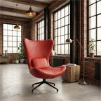 Leren draaifauteuil Soul - Toledo Ferrari (felrood) -, Huis en Inrichting, Bohemian, Modern, Scandinavisch, Nieuw, Ophalen of Verzenden