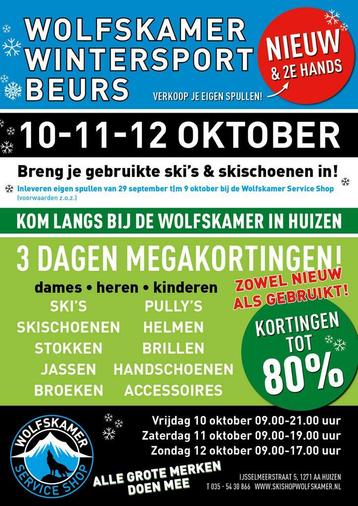 HOGE KORTINGEN 10-11-12 OKTOBER WINTERSPORT LEEGVERKOOP!! beschikbaar voor biedingen