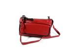 Dames 3 vaks schoudertasje clutch portemonnee soft rood -, Nieuw, Leer, Verzenden