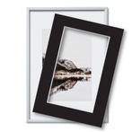 Fotolijst met passe partout 60x80cm zilver, Nieuw