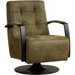 Leren draaifauteuil Mind - Kenia Olive (olijf) -, Huis en Inrichting, Nieuw, Ophalen of Verzenden, 50 tot 75 cm, Industrieel, Modern