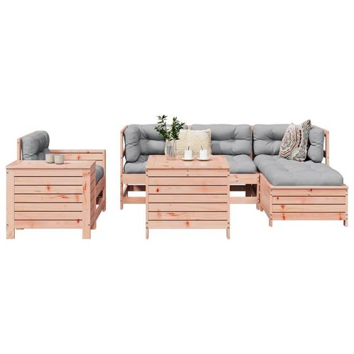 vidaXL 7-delige Loungeset massief douglas vurenhout, Tuin en Terras, Tuinsets en Loungesets, Loungeset, Nieuw, Verzenden