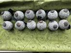 PTMD - Kerstballen antique grey marble finish ball (12) -