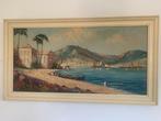 Italiaanse school (XX) - Zicht op zuid Italiaanse kust., Antiek en Kunst, Kunst | Schilderijen | Klassiek
