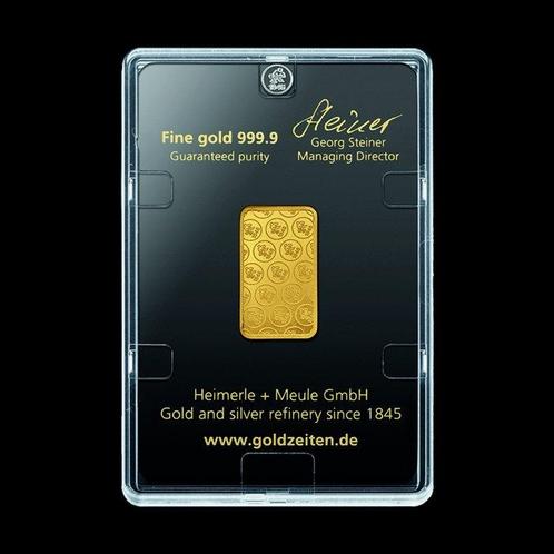 25 gram - Goud .999 - Heimerle & Meule Goldbarren Gold -, Postzegels en Munten, Edelmetalen en Baren