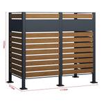 Kliko ombouw - 2 containers - 171x89x150cm - antraciet ho..., Ophalen of Verzenden, Nieuw