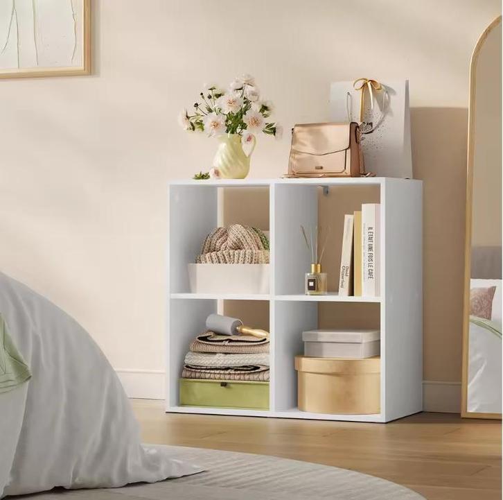 Kubus Boekenkast – Houten Vrijstaand Opbergrek 60×60×29 cm, Huis en Inrichting, Kasten | Boekenkasten, Nieuw, Verzenden