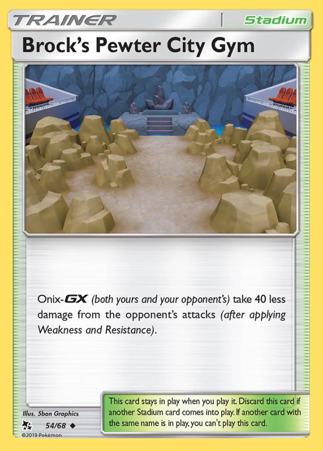 Brocks Pewter City Gym 54/68 Hidden Fates, Hobby en Vrije tijd, Verzamelkaartspellen | Pokémon, Losse kaart, Nieuw, Foil, Ophalen of Verzenden