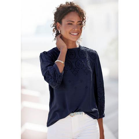Lascana Blouse zonder sluiting met gaatjesborduurwerk, Kleding | Dames, Blouses en Tunieken, Nieuw, Verzenden
