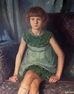 Albert Alleman (1892-1933) - A young girl, Antiek en Kunst, Kunst | Schilderijen | Klassiek