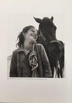 David Seymour - Girl Smiling Next to a Horse, Matera, Italy,