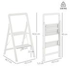 TRUUSK Opstap Ladder met 3 Anti-slip Treden - Opklapbaar en, Verzenden, Nieuw