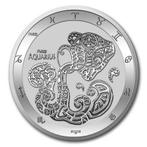 Tokelau Zodiac series - Aquarius 1 oz 2021, Verzenden, Losse munt, Zilver