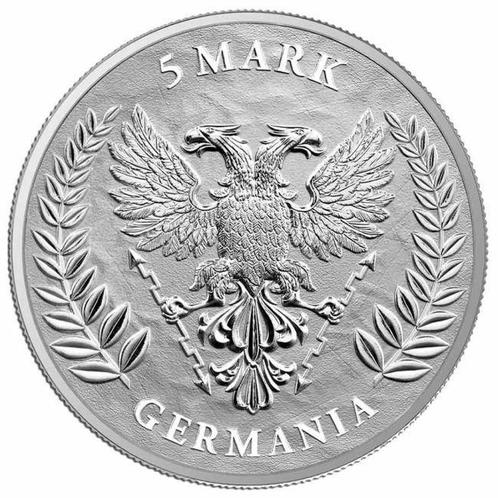 Germania Munt. 5 Mark 2022 1 oz 5 Mark Germania Silver Coin, Postzegels en Munten, Munten | Europa | Niet-Euromunten
