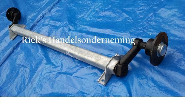 As 1000 kg pad 1400 ongeremd 5 gaats, Auto diversen, Aanhangwagen-onderdelen, Nieuw, Ophalen of Verzenden