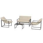 TRUUSK Gartenmöbel-Set 4 Personen Mit 2-Sitzer-Sofa, 2 Sesse, Verzenden, Nieuw