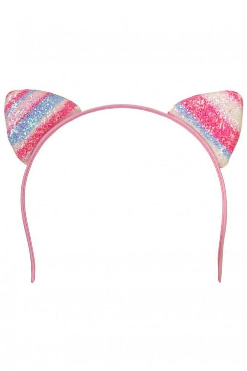 Diadeem Kattenoortjes Glitter Multikleur, Hobby en Vrije tijd, Feestartikelen, Nieuw, Ophalen of Verzenden