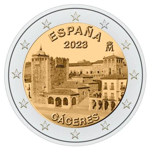 Spanje 2 Euro Cáceres 2023, Postzegels en Munten, Munten | Europa | Euromunten, Verzenden
