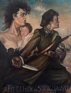 Propaganda di guerra - Da Clemente Tafuri - Paneel -, Antiek en Kunst