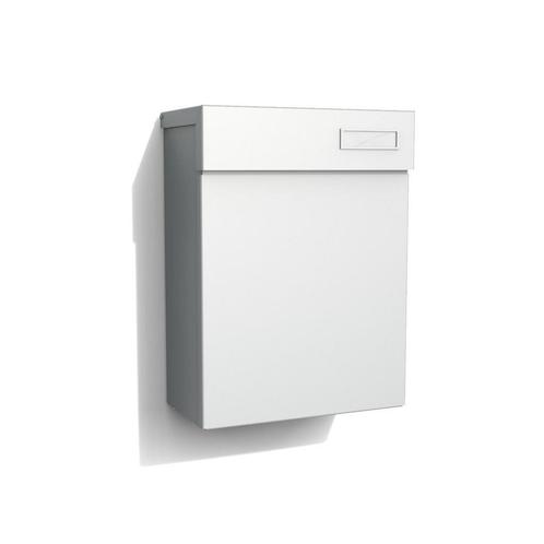 Brievenbus | eSafe | Topa | Aluminium - 9006, Tuin en Terras, Brievenbussen, Wandbrievenbus, Nieuw, Aluminium, Verzenden