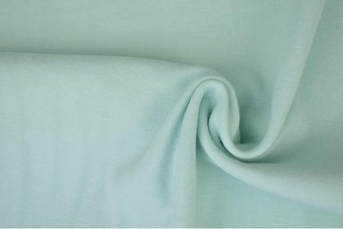 10 meter boordstof - Licht mint - 70cm breed/rondgebreid, Hobby en Vrije tijd, Stoffen en Lappen, 30 tot 120 cm, 200 cm of meer