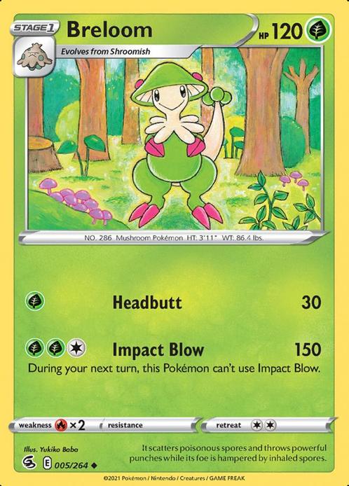Breloom 005/264 (Fusion Strike), Hobby en Vrije tijd, Verzamelkaartspellen | Pokémon, Losse kaart, Nieuw, Foil, Ophalen of Verzenden