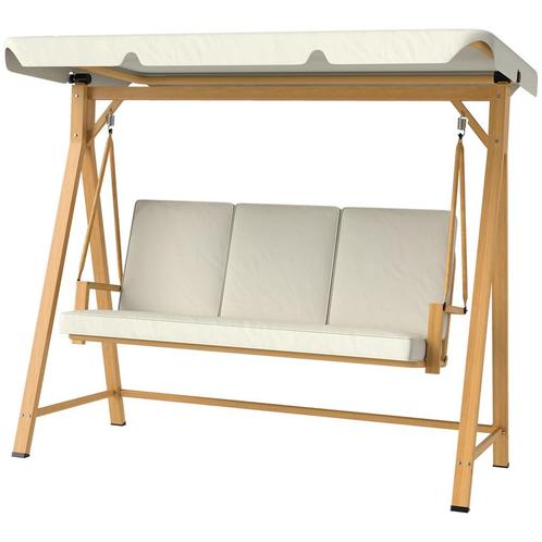 TRUUSK Hollywoodschaukel Met Verstelbaar Zonnedak Zitkussen,, Tuin en Terras, Overige Tuin en Terras, Nieuw, Verzenden