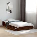 vidaXL Bedframe met lades bewerkt hout bruin eikenkleurig, Huis en Inrichting, Slaapkamer | Bedden, Eenpersoons, Bruin, Verzenden
