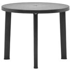 vidaXL Tuintafel 89 cm kunststof antraciet, Tuin en Terras, Tuintafels, Verzenden, Nieuw, Kunststof