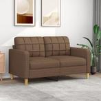 vidaXL Tweezitsbank 140 cm stof bruin, Huis en Inrichting, Verzenden, 150 tot 200 cm, Stof, Nieuw